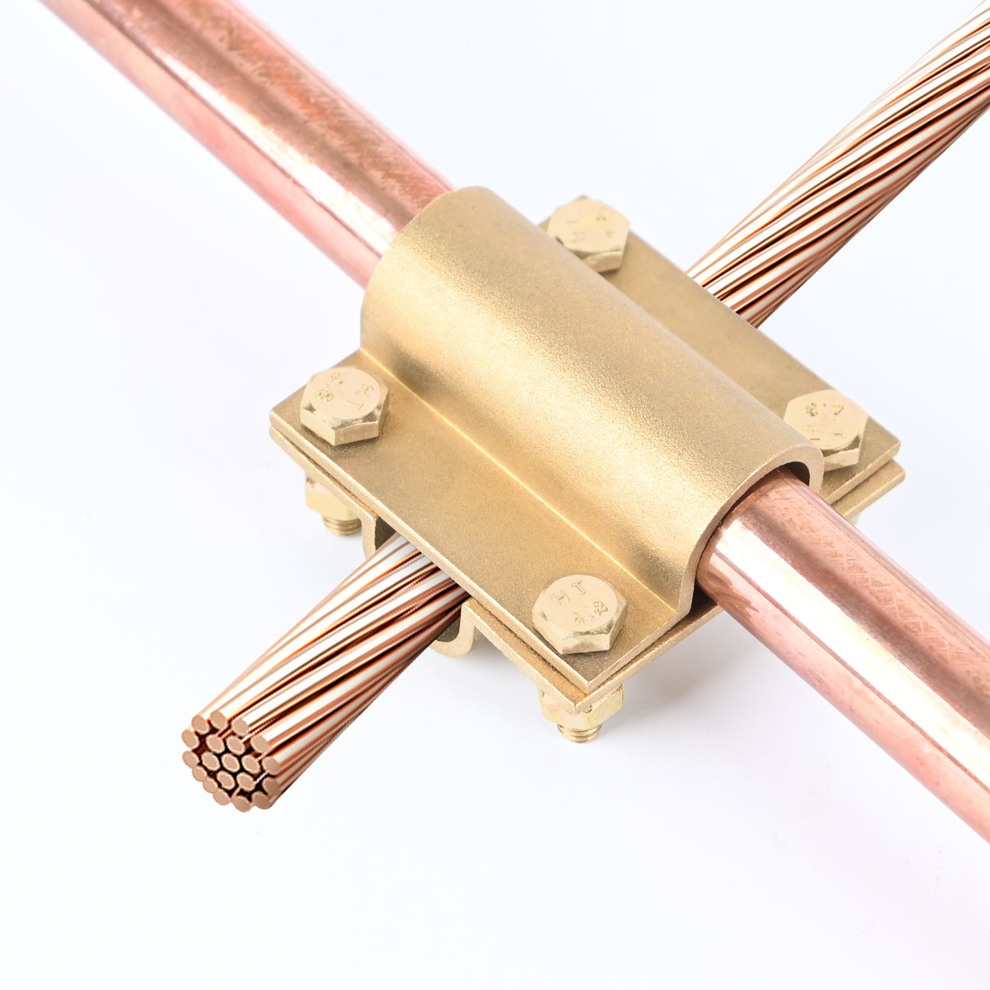 Nucraft Tiefenerder V4A Edelstahl Erder Erdung Staberder Blitzableiter Ø20mm umfassen Messing kreuzverbinder, mit Klemme