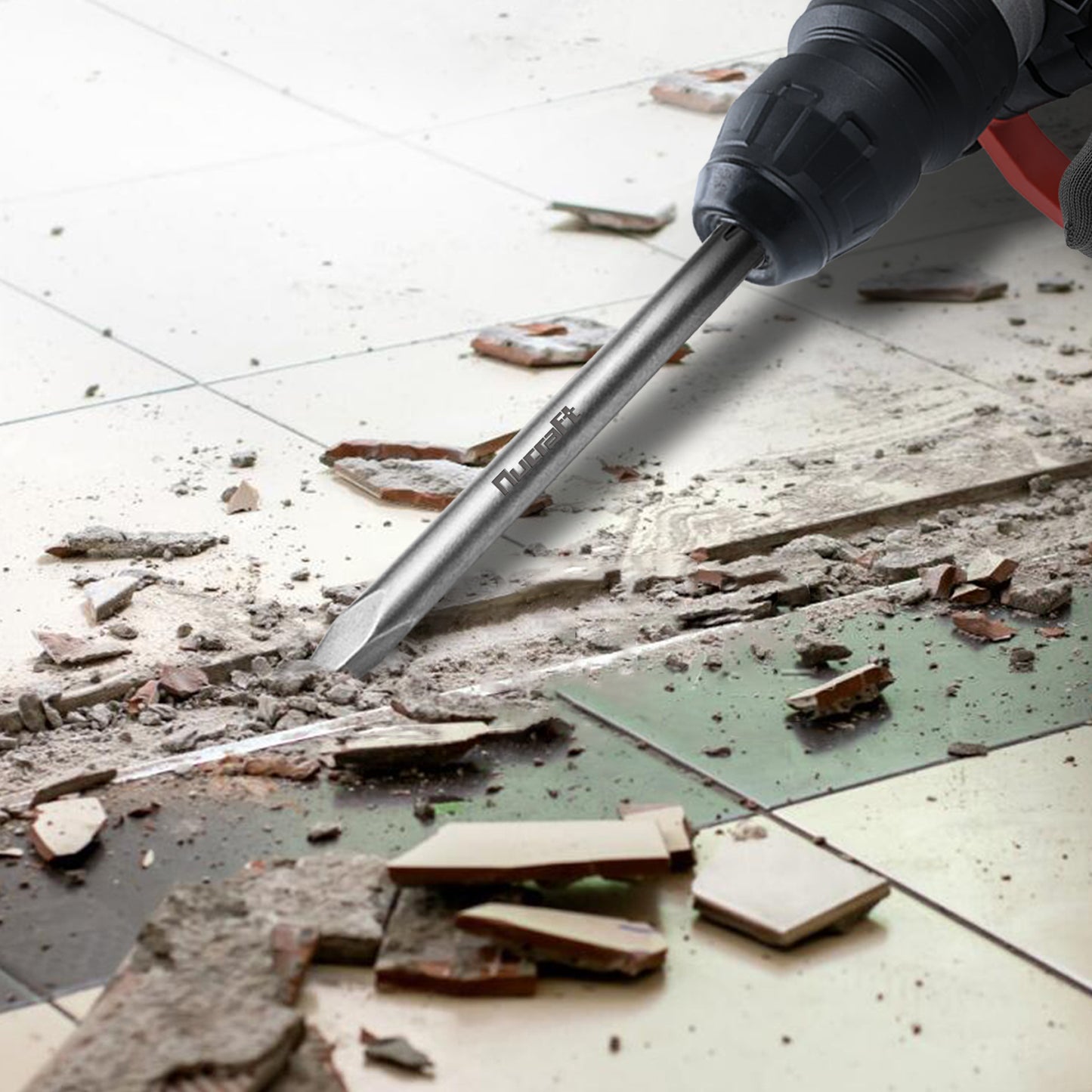 Nucraft SDS-Max Meißel Set 400MM Spitzmeißel Flachmeißel 2 Teilig