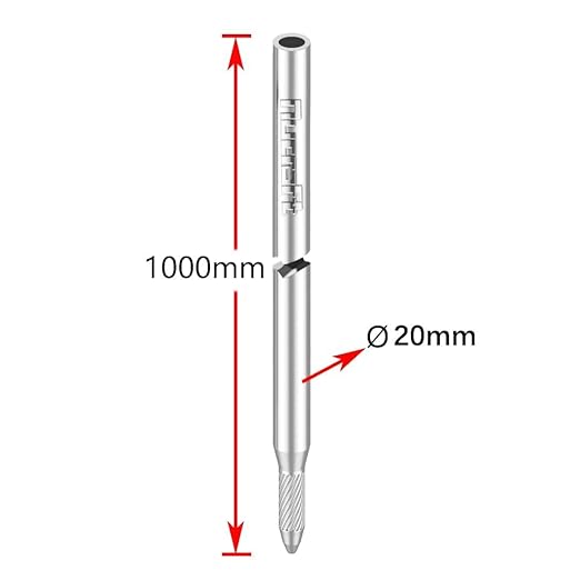 Nucraft Tiefenerder V4A Edelstahl Erder Erdung Staberder Blitzableiter Ø20mm umfassen Messing kreuzverbinder, mit Klemme