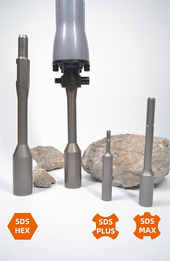 RANSENERS Professional Erdnageleintreiber SDS-HEX zum Einstecken von Tiefenerder, Innen Ø 25 mm,400 x Ø 50 mm