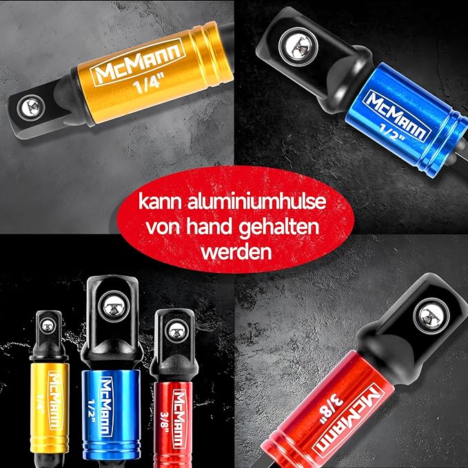 MCMANN Socket Adapter, Quadrat- und Sechskant-Bit-Satz