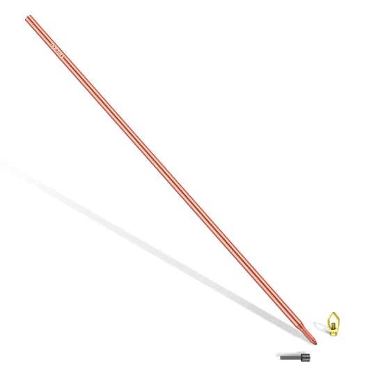 Nucraft Tiefenerder Erder Erdung Staberder Ø20mm Kohlenstoffstahl，0.2MM Rotkupfer Beschichtung mit Klemme SET Zusammensetzung