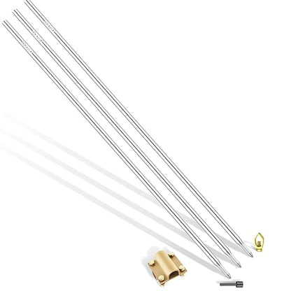 Nucraft Tiefenerder Edelstahl-Erder Blitzableiter Ø20mm(SET 1~5M Ø20 1~5x1000mm)