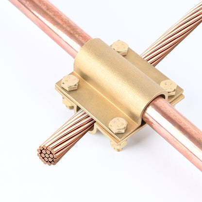 Nucraft Tiefenerder V4A Edelstahl Erder Erdung Staberder Blitzableiter Ø20mm umfassen Messing kreuzverbinder, mit Klemme