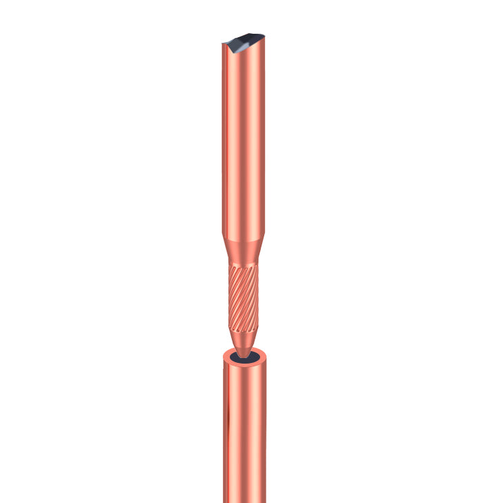 Nucraft Tiefenerder Erder Erdung Staberder Ø14.2mm Kohlenstoffstahl，0.2MM Rotkupfer Beschichtung mit Klemme SET 1M , 3M, 4M Zusammensetzung (SET 1M , 3M, 4M )