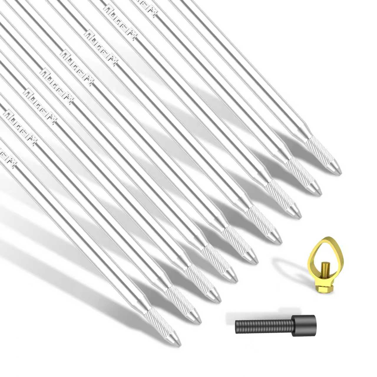 Nucraft Tiefenerder Edelstahl-Erder Blitzableiter Ø20mm umfassen Messing kreuzverbinder(SET 3~5,9M Ø20 3~5,9x1000mm)