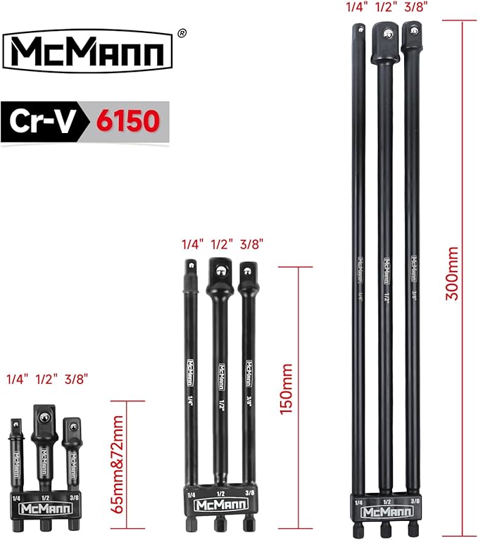 MCMANN Sockeladapter-Quadrateck-Kennmesser-Satz  geeignet für Drehmomentschlüssel
