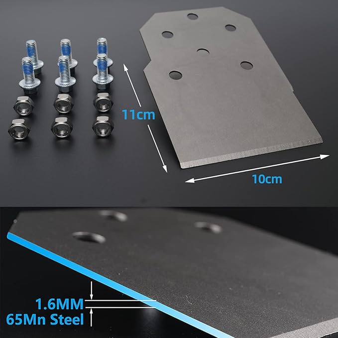 RANSENERS Ersatzklinge 2er Set für Spachtelmeißel SDS-PLUS-P08, 110 * 100mm, aus 65Mn-Super-elastischer Stahl