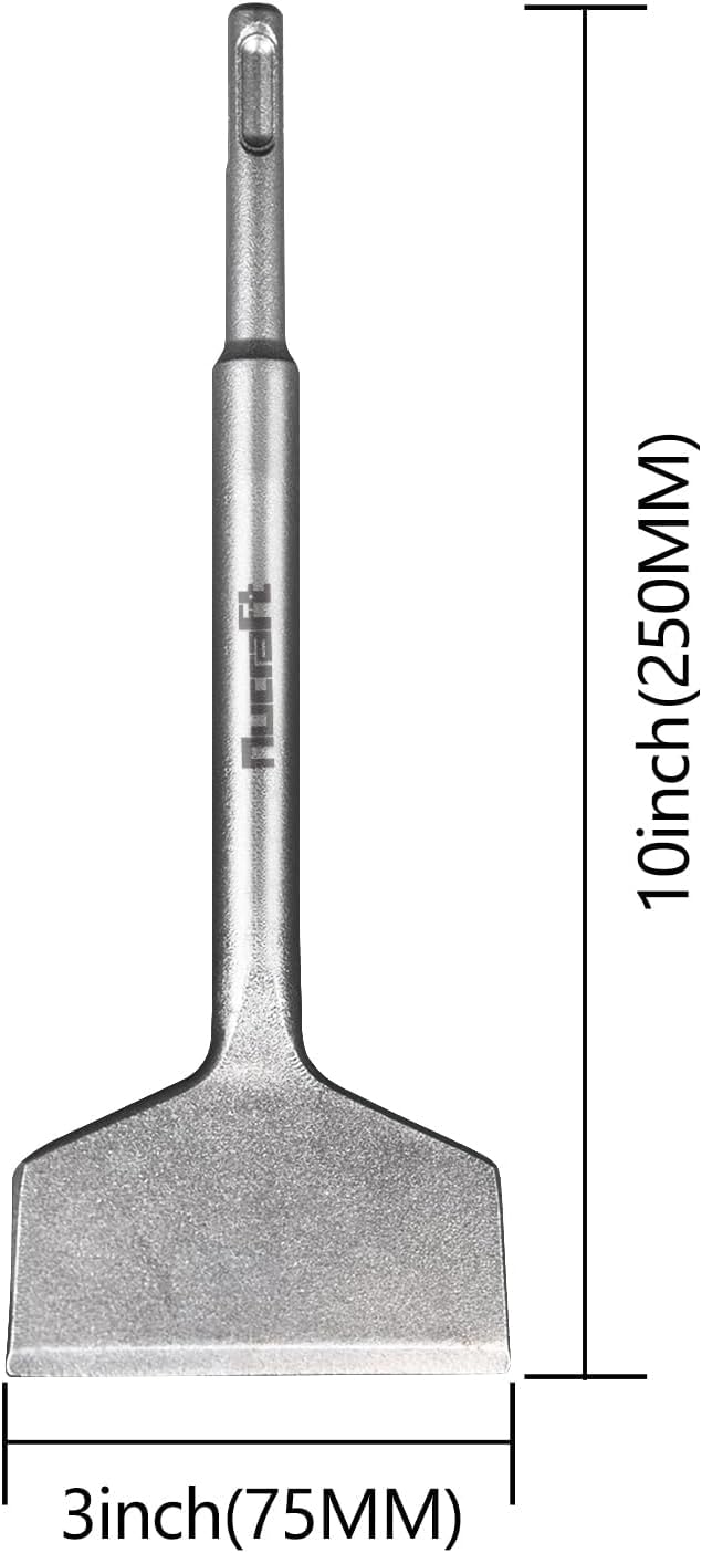 Nucraft 75mm SDS-Plus Fliesenmeißel 15° Schabermeißel zum Entfernen von Keramik & Fliesen