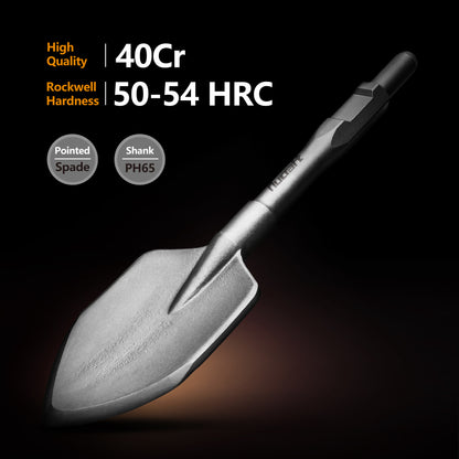 Nucraft SDS HEX Schaufelmeißel, Sechskantschaft Tonspaten Asphaltmeißel Abstemmen