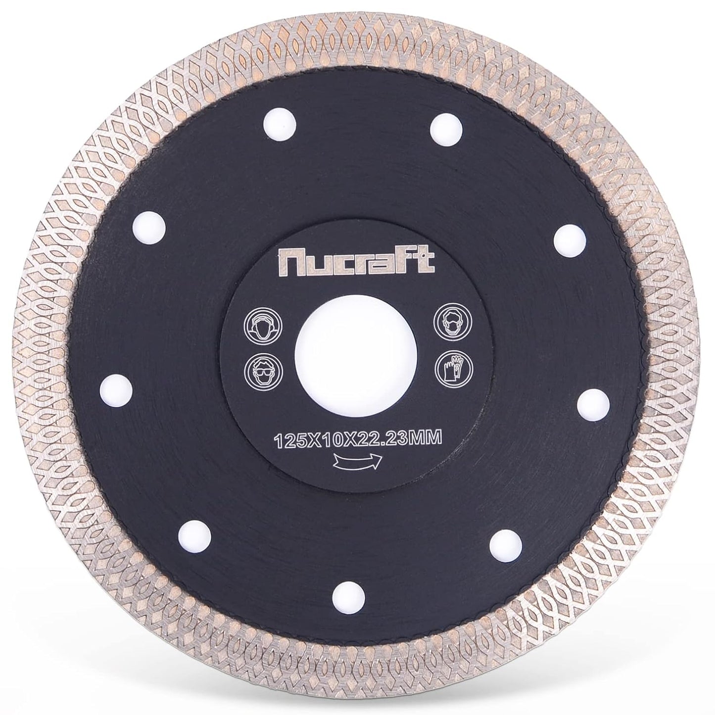 Nucraft Premium Diamant Trennscheibe 115/125mm für Fliese und Feinsteinzeug 115/125 mm x 22,23 mm extra dünn Fliesenscheibe