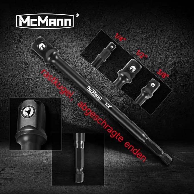 MCMANN Sockeladapter-Quadrateck-Kennmesser-Satz  geeignet für Drehmomentschlüssel