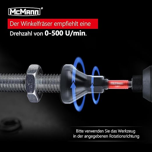 MCMANN Außenentgratwerkzeug mit Sechskantstiel Metall-Kantenschleifer 6-33 mm Schraubenrohr Außenchamfer für Schrauben