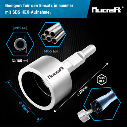 Nucraft SDS HEX/MAX Jack Hammer Star/holzpflöcke Picket Post Driver Treiber Pfahlramme Erdnageleintreiber zum Einstecken