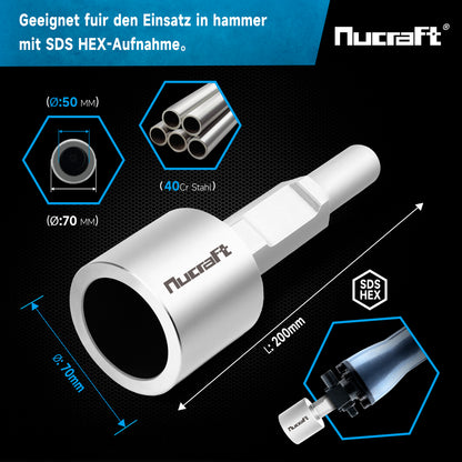 Nucraft SDS HEX/MAX Jack Hammer Star/holzpflöcke Picket Post Driver Treiber Pfahlramme Erdnageleintreiber zum Einstecken