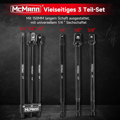 MCMANN Sockeladapter-Quadrateck-Kennmesser-Satz  geeignet für Drehmomentschlüssel
