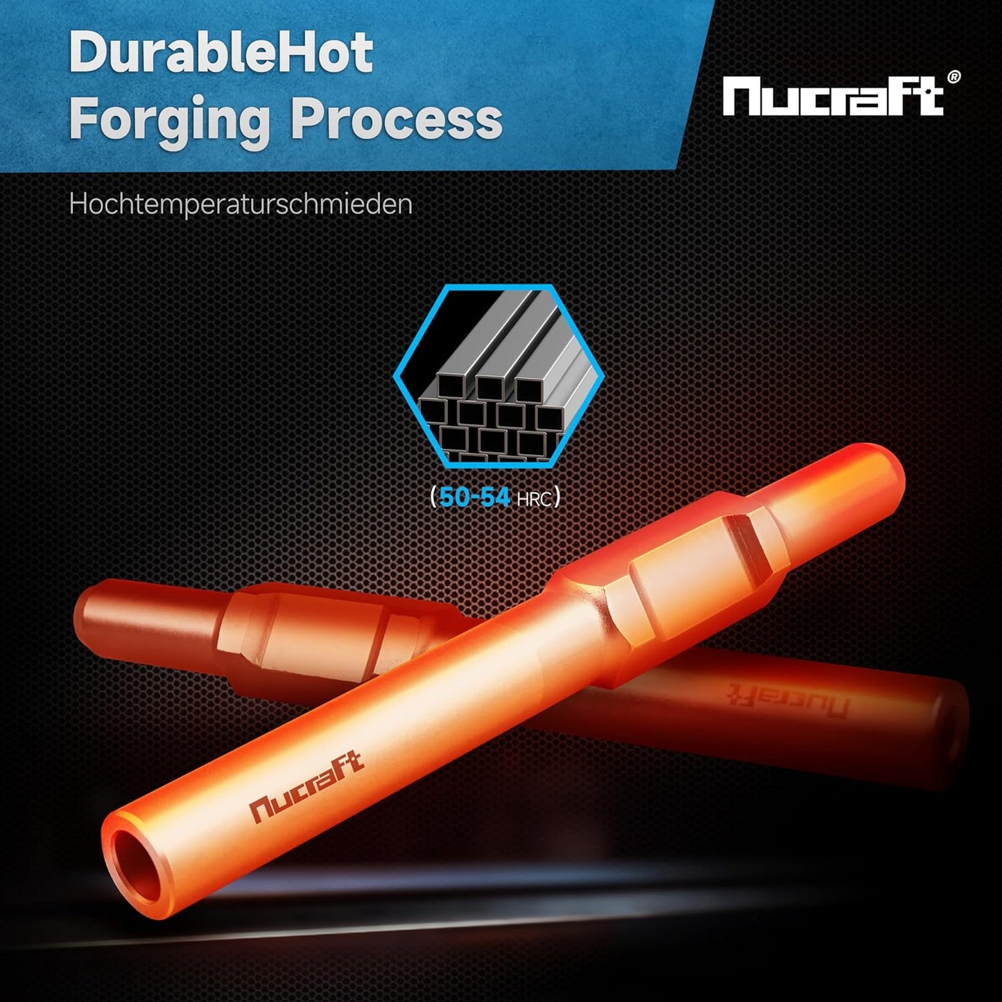 Nucraft SDS-HEX Professional Erdnageleintreiber zum Einstecken von Tiefenerder Erder Erdung Staberder, L:257 mm, Innen Ø13.5mmØ16.5mmØ20.5mm