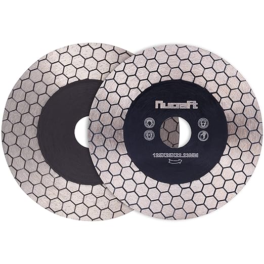 Nucraft Disque à tronçonner diamanté de qualité supérieure - 125 mm - Pour carrelage et grès cérame - 125 mm x 22,23 mm - Extra fin