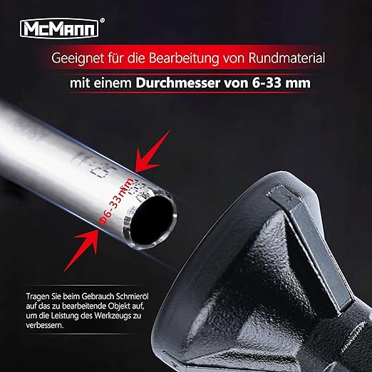 MCMANN Außenentgratwerkzeug mit Sechskantstiel Metall-Kantenschleifer 6-33 mm Schraubenrohr Außenchamfer für Schrauben