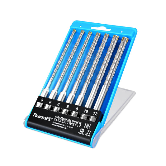 ﻿ ﻿Nucraft Concrete Drill Bit Set  SDS-Plus 160mm(7-Piece) Industrial Quality for Concrete, Granite & Stone
