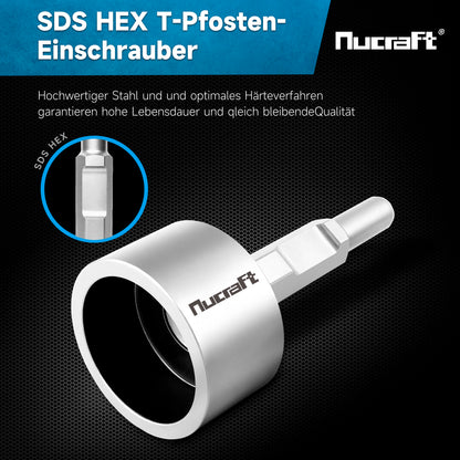 Nucraft SDS HEX/MAX Jack Hammer Star/holzpflöcke Picket Post Driver Treiber Pfahlramme Erdnageleintreiber zum Einstecken