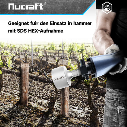 Nucraft SDS HEX/MAX Jack Hammer Star/holzpflöcke Picket Post Driver Treiber Pfahlramme Erdnageleintreiber zum Einstecken
