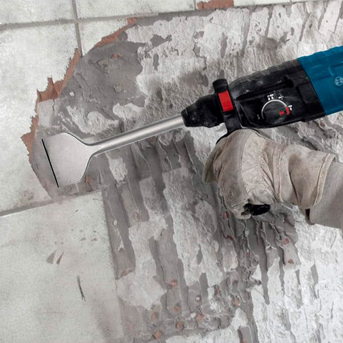 Nucraft SDS-Max Fliesenmeißel 2er Set, Breiter Spatmeißel 300 x 75mm