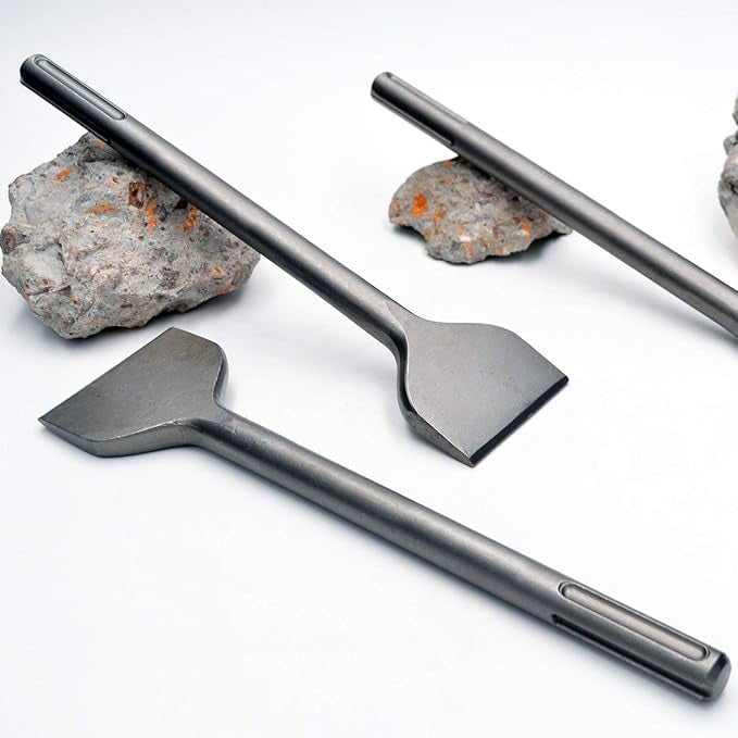 Nucraft SDS-Max Fliesenmeißel 2er Set, Breiter Spatmeißel 300 x 75mm