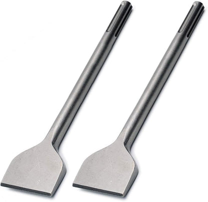 Nucraft SDS-Max Fliesenmeißel 2er Set, Breiter Spatmeißel 300 x 75mm
