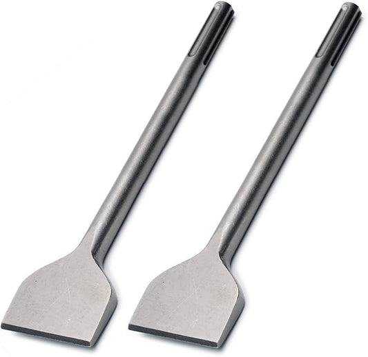 Nucraft SDS-Max Fliesenmeißel 2er Set, Breiter Spatmeißel 300 x 75mm