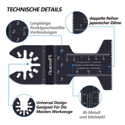 20 tlg Multitool Sägeblätter mit Bi-Metall-Verzahnung Kit Oszillierwerkzeug