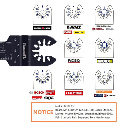 20 tlg Multitool Sägeblätter mit Bi-Metall-Verzahnung Kit Oszillierwerkzeug