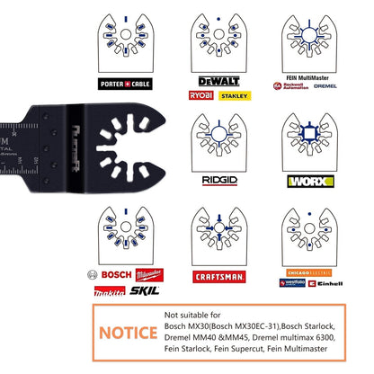 5 tlg Titanium Multitool Sägeblätter Kit Zubehör Oszillierwerkzeug Oszillierende